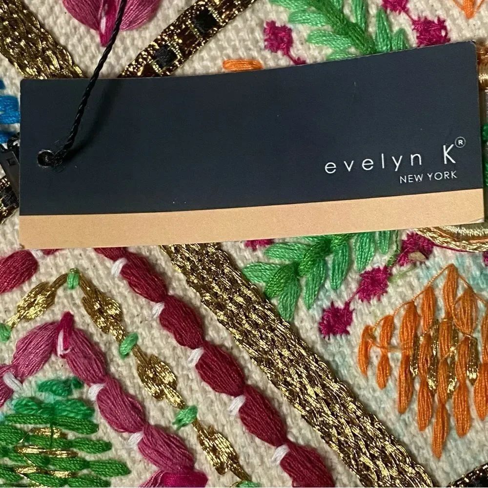Evelyn K New W/Tags Embroidered Tote Bag - Picture 4 of 13